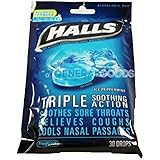 Halls Ice Blue Drops 30 Lz, Pack of 3