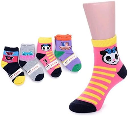 6-pair Cute Pattern Cotton Quarter Socks for Boys girl( 4 to 8 Years Old)Spring and Autumn (6-pair)