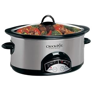 Rival SCVP609-SS 6-Quart Programmable Slow Cooking Crock Pot Cooker, Stainless Steel by 