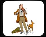 Mouse Pad with man, body, violin, individuals, individual, howling, humans, music, person, dog, human, persons, people