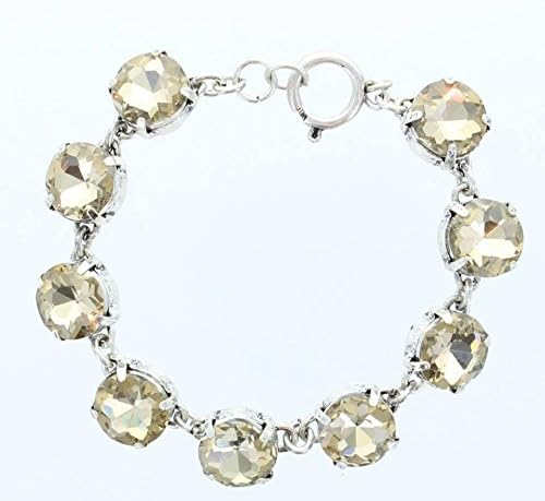 Champagne & Silver Crystal Bracelet. Bling Bling! Great for Valentines Day, Christmas, Anniversary or Birthday!