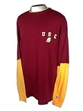Russell Athletic USC Big & Tall Long Sleeve Hangdown Crew Tee Shirt