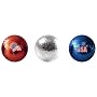 Chromax M1 Brilliant Metallic PATRIOTIC Colors Golf Balls - Mixed 3-Ball Tube