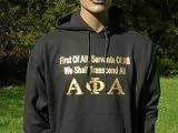 APA Black Hoodie - First of all... greek letters - Xlarge