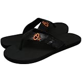MLB Baltimore Orioles Black Sequin Strap Flip Flops (9/10)