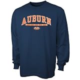 Auburn Tigers Navy Blue Mascot Bar Long Sleeve T-shirt