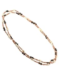 Natural Freshwater Pearl Necklace in Assorted Colors - 5-6mm Colored Pearls, 9-10mm White Pearls - 64 Inches Length