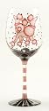 Hand paint Red Wine Glass -- Poodle