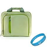 Green Pinn Shoulder Bag Carry Case for Acer Iconia Tab W500-BZ467 10.1-inch Tablet + SumacLife TM Wisdom*Courage Wristband