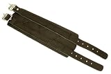 Neptune Giftware Dark Brown Leather Wide Double Strap Cuff Wrap Gothic Wristband Buckle Fastening - 47