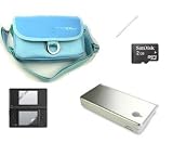 Stormgadgets Nintendo Dsi Accessory Pack Including Blue Bag Carry Case With Detachable Strap Silver Metal Protective Case Screen Protector Replacement Spare Stylus Pen And 2gb Mico Sd Memory Card