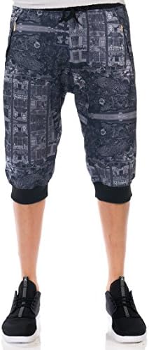 American Stitch Black And White Window Shorts Grey Xl