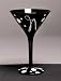 Personalitini - Monogram Black Polka Dot Martini Glass - N