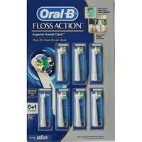 Oral B Triumph FlossAction Power Toothbrush Refills (6 ct), plus 1 Interspace Power Tip Refill