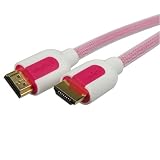 INSTEN Premium HDMI M / M Cable 1.3, 3 FT, Mesh Pink