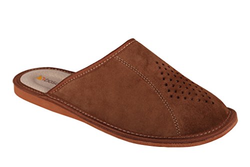 Men comfort luxury slippers Genuine Suede Leather