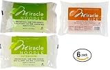 Miracle Noodle Variety Pack 2 of Each - Shirataki Angel Hair Pasta, Shirataki Fettuccini Pasta and Shirataki Miracle Rice... by Miracle Noodle Sale