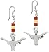 Sporting Goods : Texas Longhorns Wood Bead Earrings