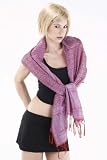 Poly Silk Self Design Paisley Flowers Jacquard Scarf Muffler 22x72 FREE SHIPPING