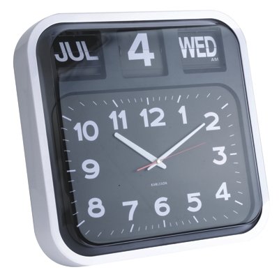 Karlsson Black Big Flip Wall Clock 17" x 17" Karlsson Black Big Flip Wall Clock 17" x 17"