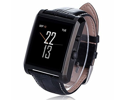 SinoPro DM08 Smart Watch Bluetooth Wrist Watch Phone with Camera HD Touch Screen Anti-lost Information Synchronized Pedometer Functions for iPhone, Samsung and other Android Smartphones (Black)