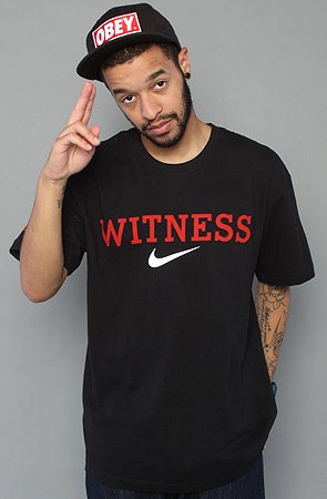 Nike The Lebron Witness Tee in Black and Red,T-shirts for Men, Large,Black