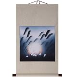 41Yi6V9J6BL. SL160  HomArt Post and Quill Painting on Rustic Wood, Feathers, 14 by 14 Inch