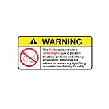 Fiat Turbo No Bra, Warning decal, sticker 