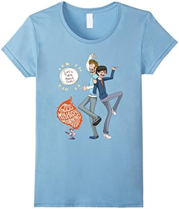 Women's Good Mythical Morning T-Shirt Rhett &amp; Link Let's Talk About Medium Baby Blue