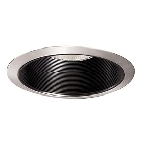 Halo 310SN 6-Inch Black Coilex Baffle with Satin Nickel Trim