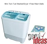top 10 best selling washing and drying machines - Good Ideas Mini Portable Twin Tub Washing Machine (889/658) Free Wash Balls image 2
