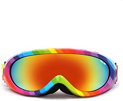 Professional men and women ski glasses goggles myopia anti-sandstorm children mountaineering snow mirror(Colorful)