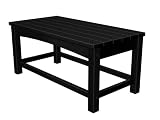 41YiE JcYRL. SL160  Polywood Outdoor Furniture Club Coffee Table, Black Recycled Plastic Materials