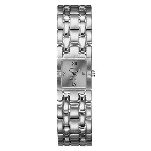 Avalon Women's Mercer Line Silver Tone Rectangular Bracelet Watch # 7356