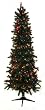 7.5' Pre-Lit Pencil Sierra Artificial Christmas Tree - Multi Lights