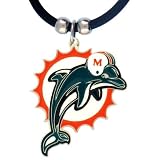NFL Miami Dolphins Rubber Cord Logo Necklace