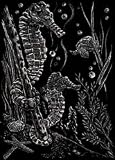 Royal Brush Mini Silver Foil Engraving Art Kit 5X7 Sea Horses SILMIN-101, 6 Item(s)/Order