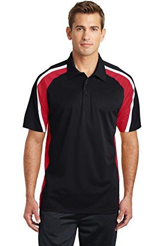 Sport-Tek Men's Tricolor Micropique Sport Wick Polo