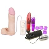 Doc Johnson Vac-U-Lock Vibro Ultra Harness 2 and Plug with 8" UR3 Dildo Adult Sex Toy Kit