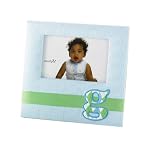 Mud Pie Initial Baby Boy Blue Initial Fabric... by Mud Pie