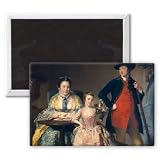 James and Mary Shuttleworth with one of.. - 3x2 inch Fridge Magnet - large magnetic button - Magnet