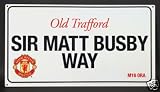 OFFICIAL MANCHESTER UNITED F.C. LARGE METAL STREET SIGN SIR MATT BUSBY WAY