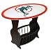 Miami Dolphins Wood End Table With Glass Cover