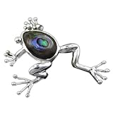 925 Silver Abalone Paua Lucky Frog Pendant Hawaiian Jewelry