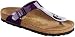 Birkenstock thong Gizeh from Birko-Flor in Varnish Plum with a narrow insole