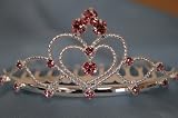 (SMALL)Elegant Bridal Wedding Tiara Crown with Crystal Party Accessories C6055(LIGHT PINK)