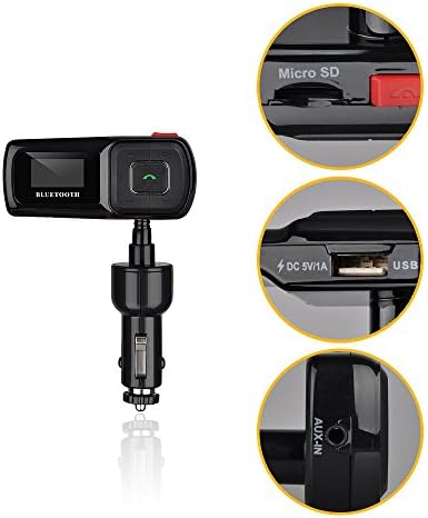 ZhiZhu® Bluetooth Wireless FM Transmitter MP3 Player with USB connection and Micro SD/TF Card Reader Slot Car Kit For iPhone 6 Plus / 6 5 5S 5C iPad Air Mini 2 Samsung Galaxy S5 S4 S3 S2 Galaxy Note 3 2 Nexus 5/4 HTC One Blackberry Z10 Sony Xperia Z2 and more 3.5mm Audio Devices