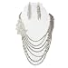 Search : Silvertone Beaded Chain Flower Layer Necklace Earring Set Fashion Jewelry 24"