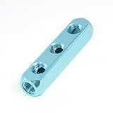 uxcell エアスプリッタブロックカプラーホルダー インライン 6.35ｍｍ 単一行6ポート