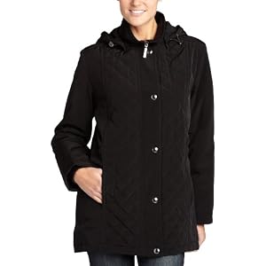Liz Claiborne Ladies Short Faux Silk Poly-Filed Jacket